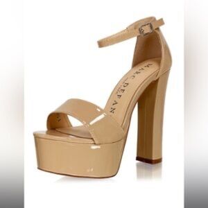 Marc Defang Nude Patent Platform Sandal